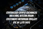 Centralized Crypto Exchanges Watching Bitcoin Drain: Customers Withdraw 855,621 BTC in 1,075 Days