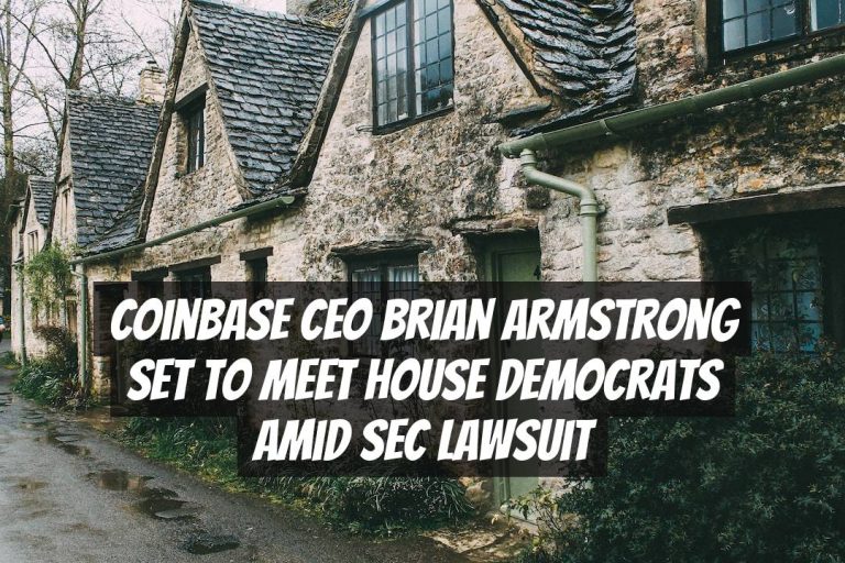 Coinbase CEO Brian Armstrong Set to Meet House Democrats Amid SEC Lawsuit