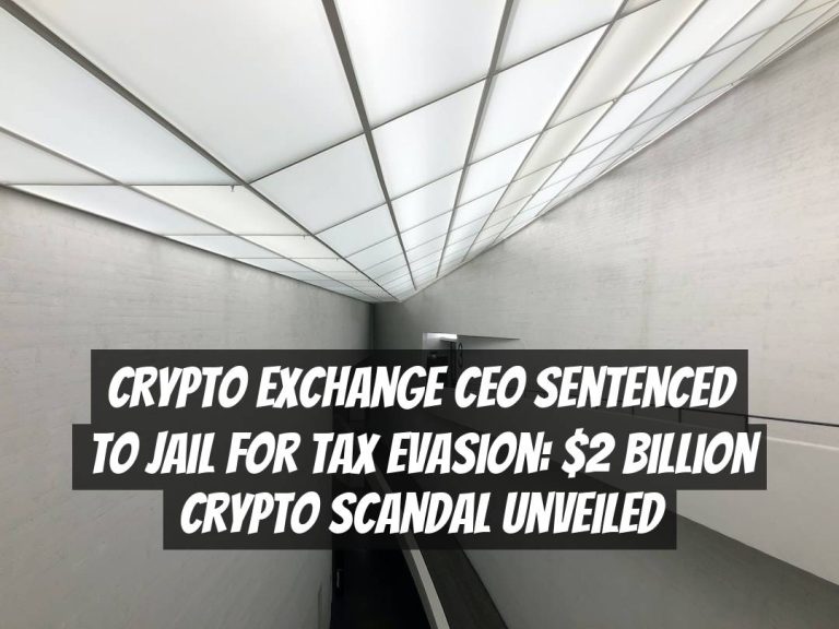 Crypto Exchange CEO Sentenced to Jail for Tax Evasion: $2 Billion Crypto Scandal Unveiled