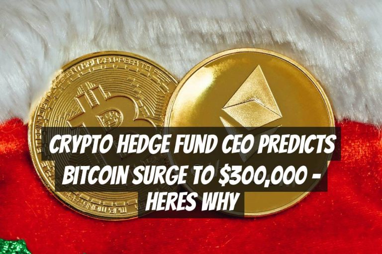 Crypto Hedge Fund CEO Predicts Bitcoin Surge to $300,000 – Heres Why