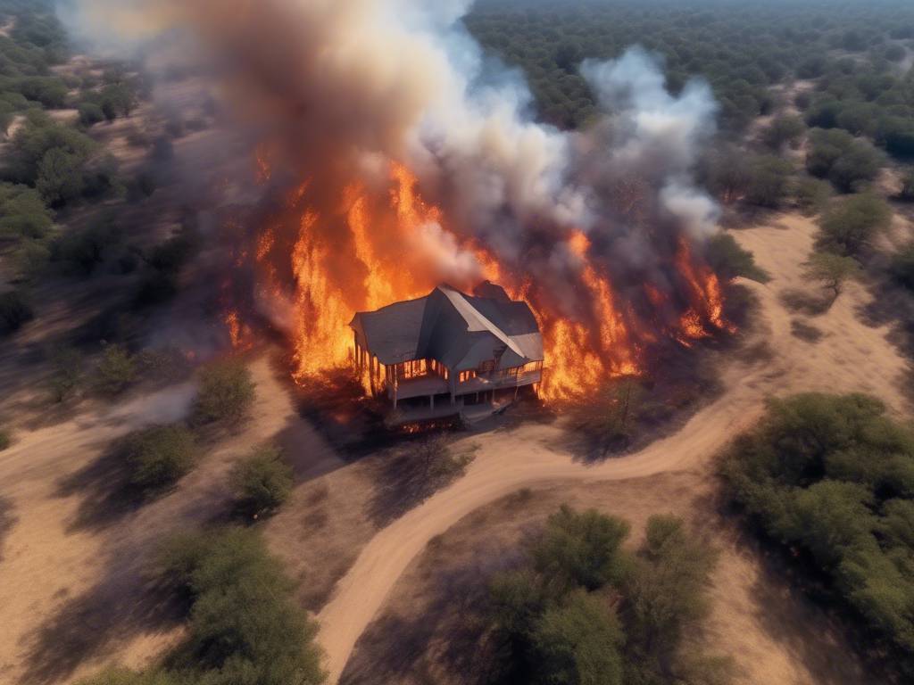 Captivating Texas wildfire drone footage shocks viewers 😱