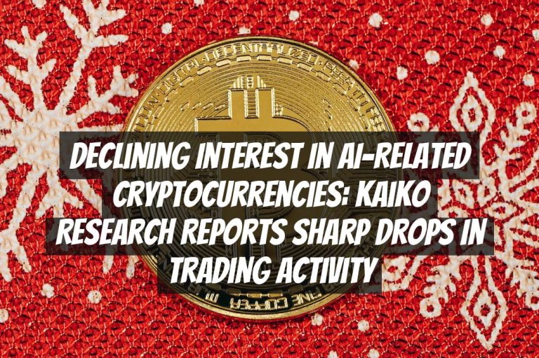 Declining Interest in AI-Related Cryptocurrencies: Kaiko Research Reports Sharp Drops in Trading Activity