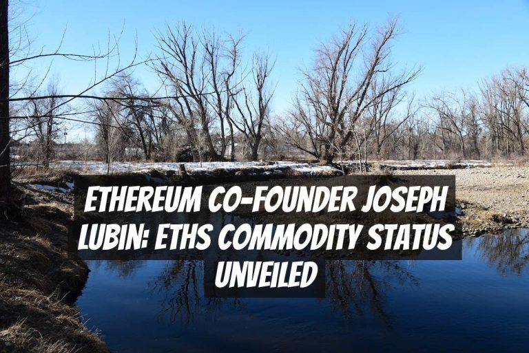 Ethereum Co-Founder Joseph Lubin: ETHs Commodity Status Unveiled