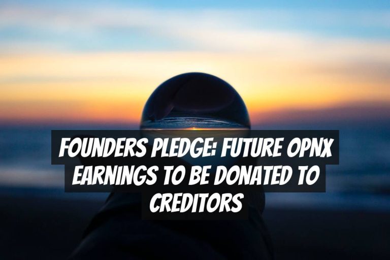 Founders Pledge: Future OPNX Earnings to be Donated to Creditors