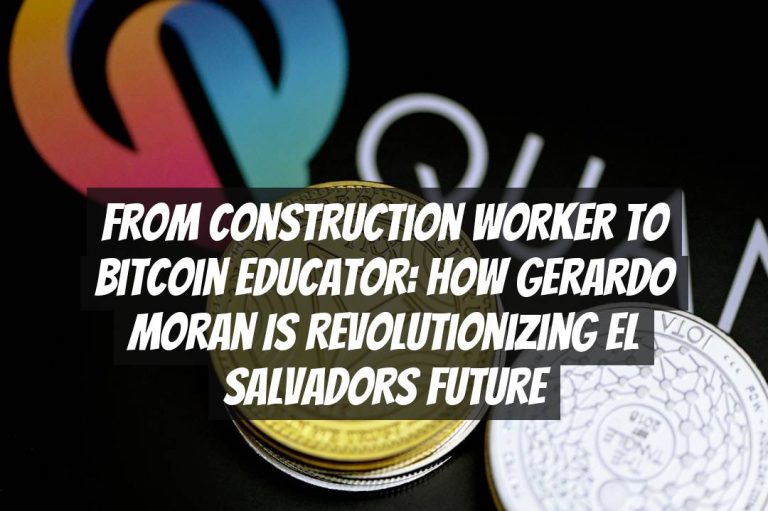 From Construction Worker to Bitcoin Educator: How Gerardo Moran is Revolutionizing El Salvadors Future