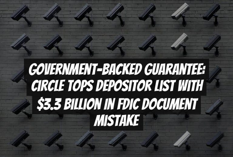 Government-Backed Guarantee: Circle Tops Depositor List with $3.3 Billion in FDIC Document Mistake