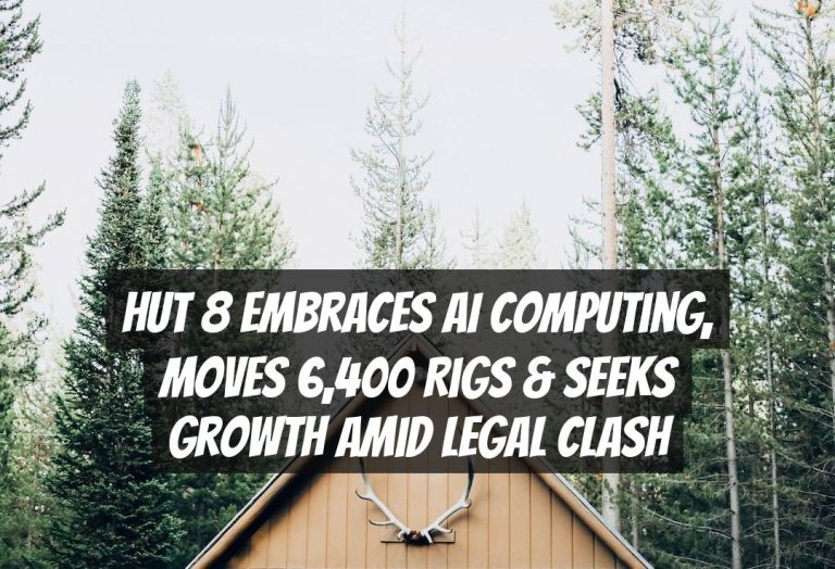 Hut 8 Embraces AI Computing, Moves 6,400 Rigs & Seeks Growth Amid Legal Clash