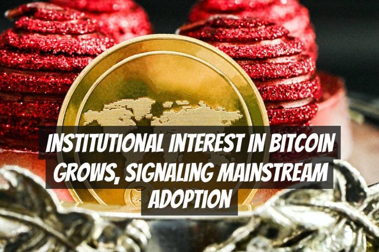 Institutional Interest in Bitcoin Grows, Signaling Mainstream Adoption