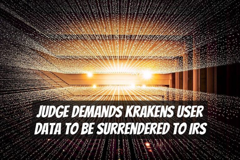 Judge Demands Krakens User Data to Be Surrendered to IRS