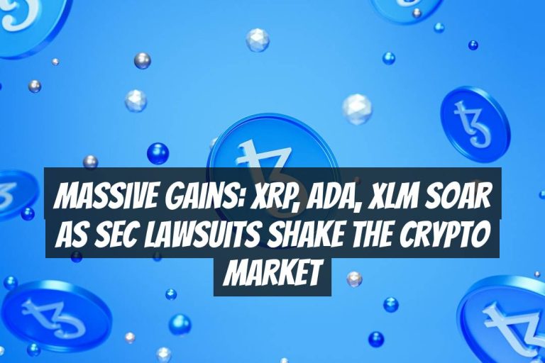 Massive Gains: XRP, ADA, XLM Soar as SEC Lawsuits Shake the Crypto Market