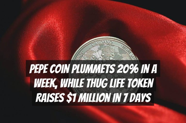 Pepe Coin Plummets 20% in a Week, While Thug Life Token Raises $1 Million in 7 Days
