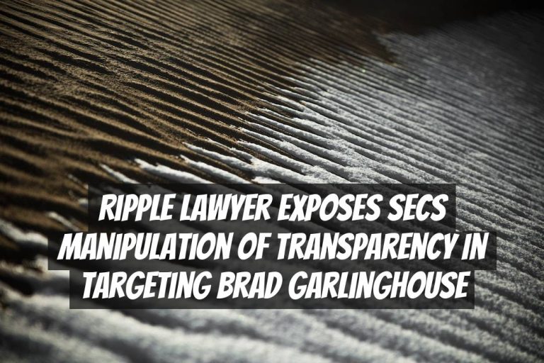 Ripple Lawyer Exposes SECs Manipulation of Transparency in Targeting Brad Garlinghouse