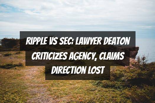 Ripple vs SEC: Lawyer Deaton Criticizes Agency, Claims Direction Lost