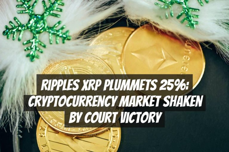 Ripples XRP Plummets 25%: Cryptocurrency Market Shaken by Court Victory