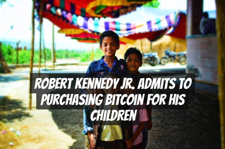 Robert Kennedy Jr. Admits to Purchasing Bitcoin for His Children