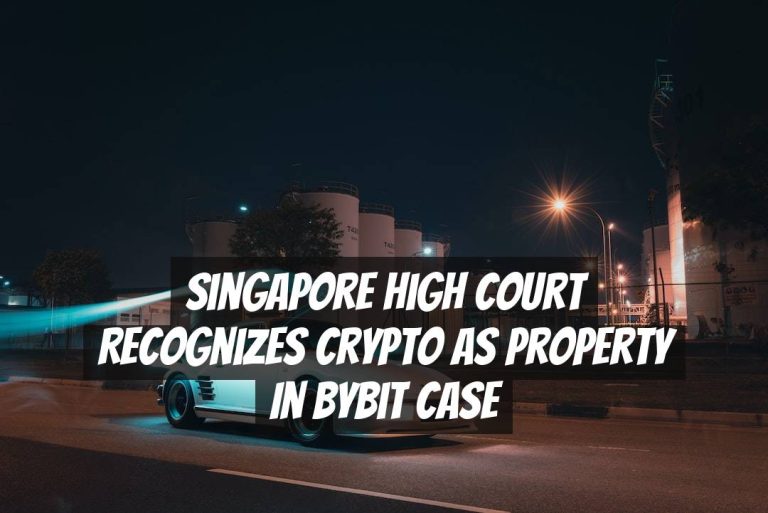 Singapore High Court recognizes crypto as property in Bybit case