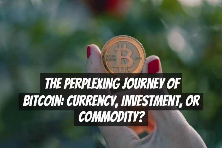 The Perplexing Journey of Bitcoin: Currency, Investment, or Commodity?