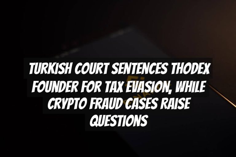 Turkish court sentences Thodex founder for tax evasion, while crypto fraud cases raise questions